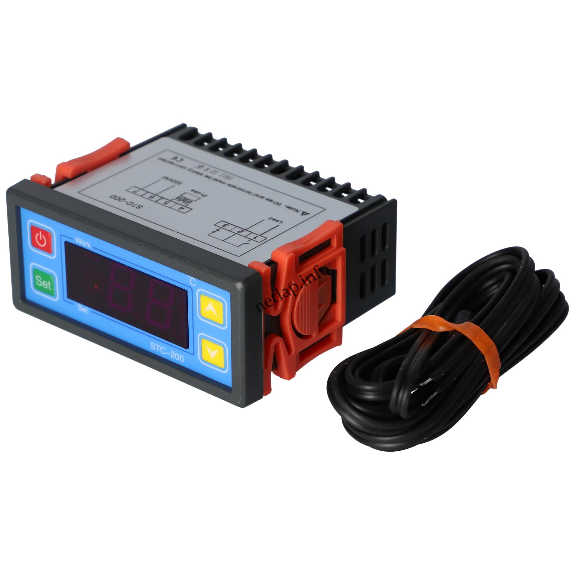 45 és 70 °c hőfokszabályzó elektronika 1 szondás stc 200 HHE050 45 és 70 °c hőfokszabályzó elektronika 1 szondás stc 200 HHE050