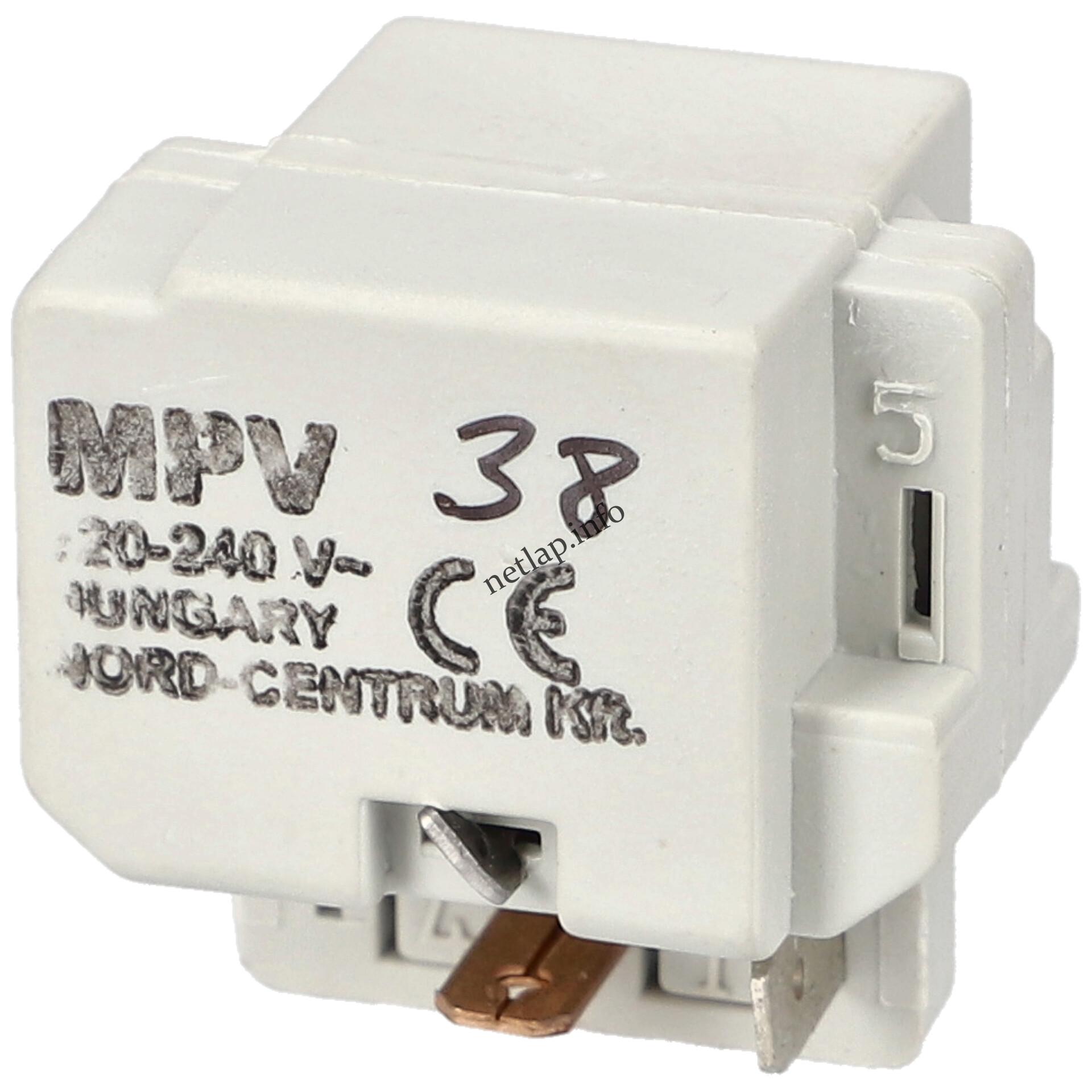 Hűtőgép relé MPV 38 Hűtőgép relé MPV 38