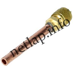 Hűtőgép töltőcső + szelep 5 cm es csővel d=6