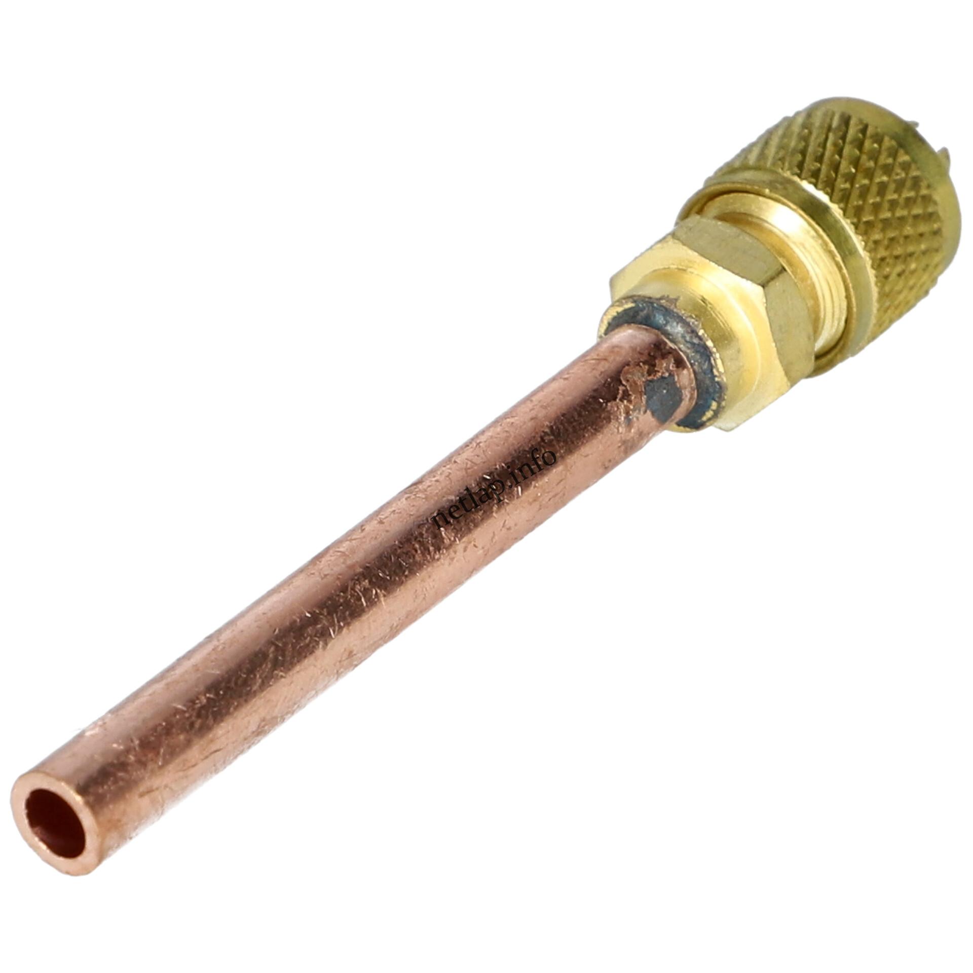 Hűtőgép töltőcső + szelep 5 cm es csővel d=6 Hűtőgép töltőcső + szelep 5 cm es csővel d=6