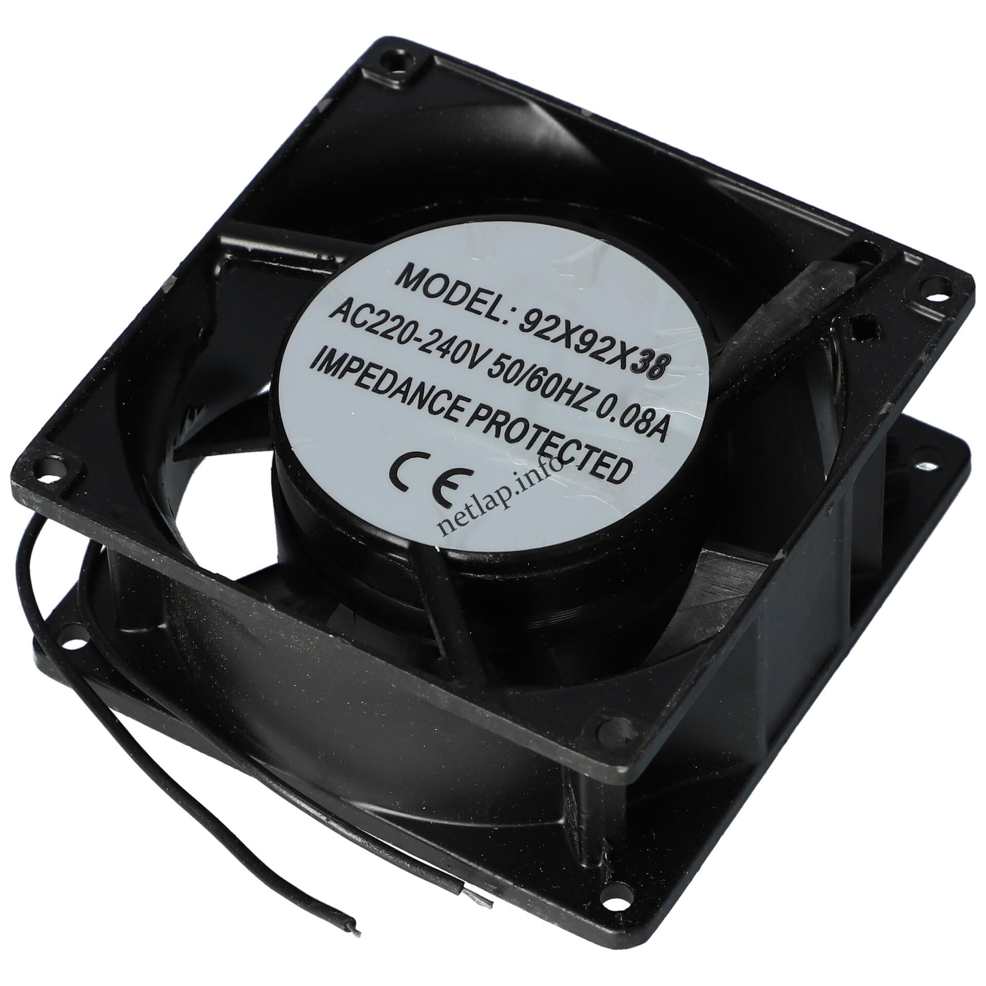 Axiál ventilátor motor 92x92x38 220 240v 50/60hz 0 07/0 06a rpm2500 3000 18w Axiál ventilátor motor 92x92x38 220 240v 50/60hz 0 07/0 06a rpm2500 3000 18w