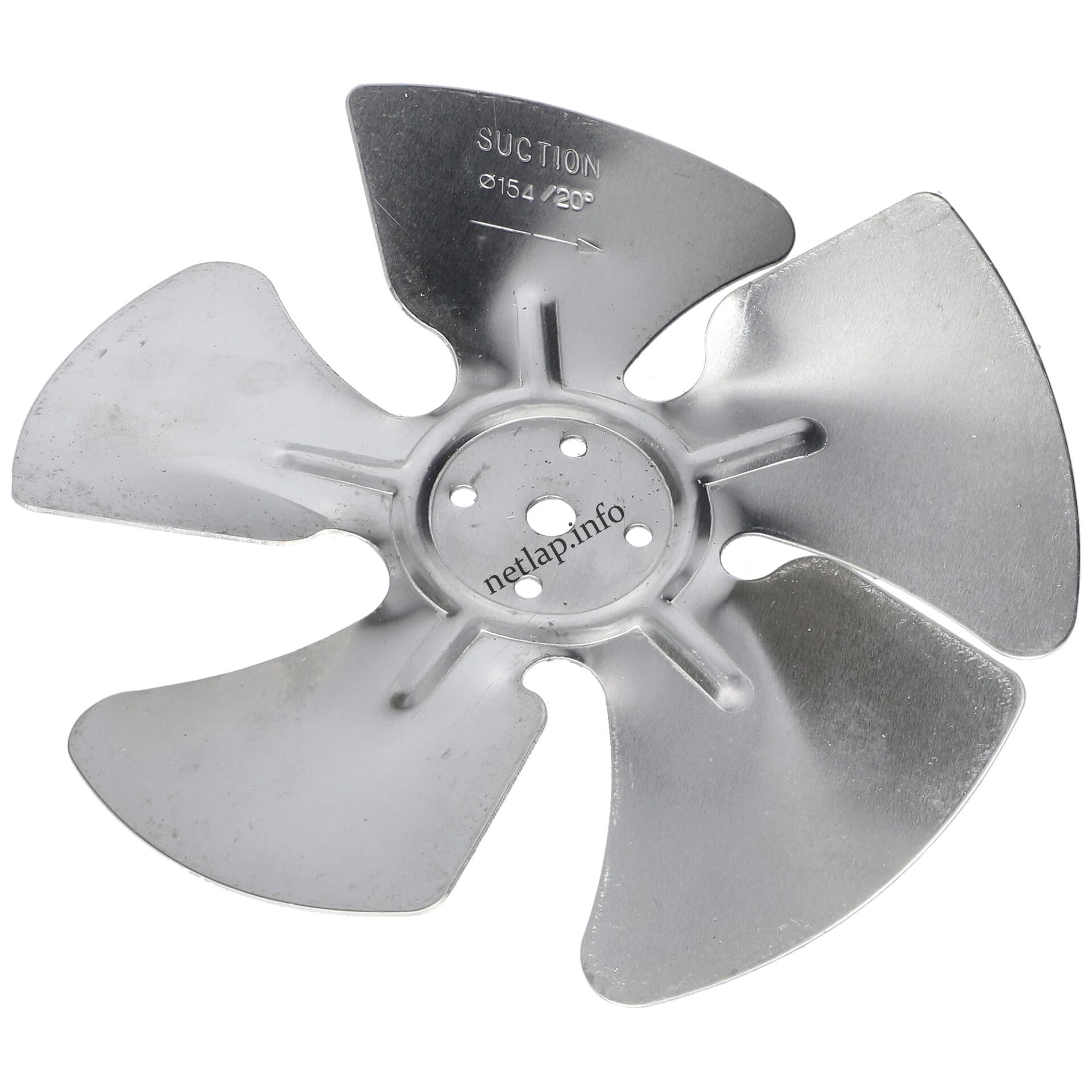 Ventilátor lapát univerzális fém 154mm /szívó/ 19° 26° helyette hve9151 32210015426 Ventilátor lapát univerzális fém 154mm /szívó/ 19° 26° helyette hve9151 32210015426