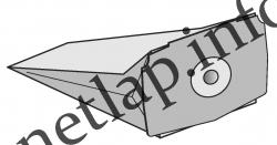 Porszívó papír porzsák E12 5db