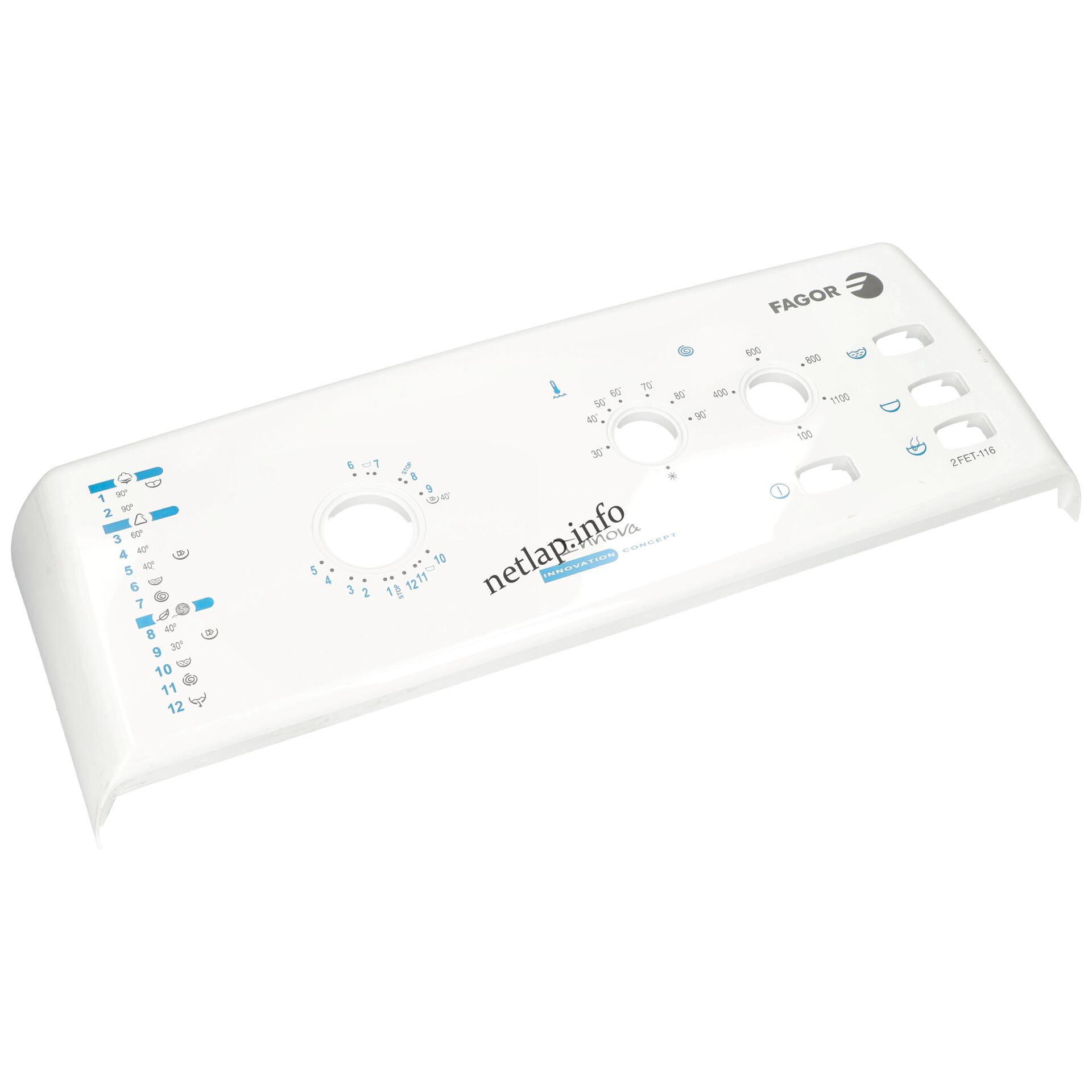 Fagor mosógép kezelő előlappanel 1100 fordulat YY52X0936 Fagor mosógép kezelő előlappanel 1100 fordulat YY52X0936