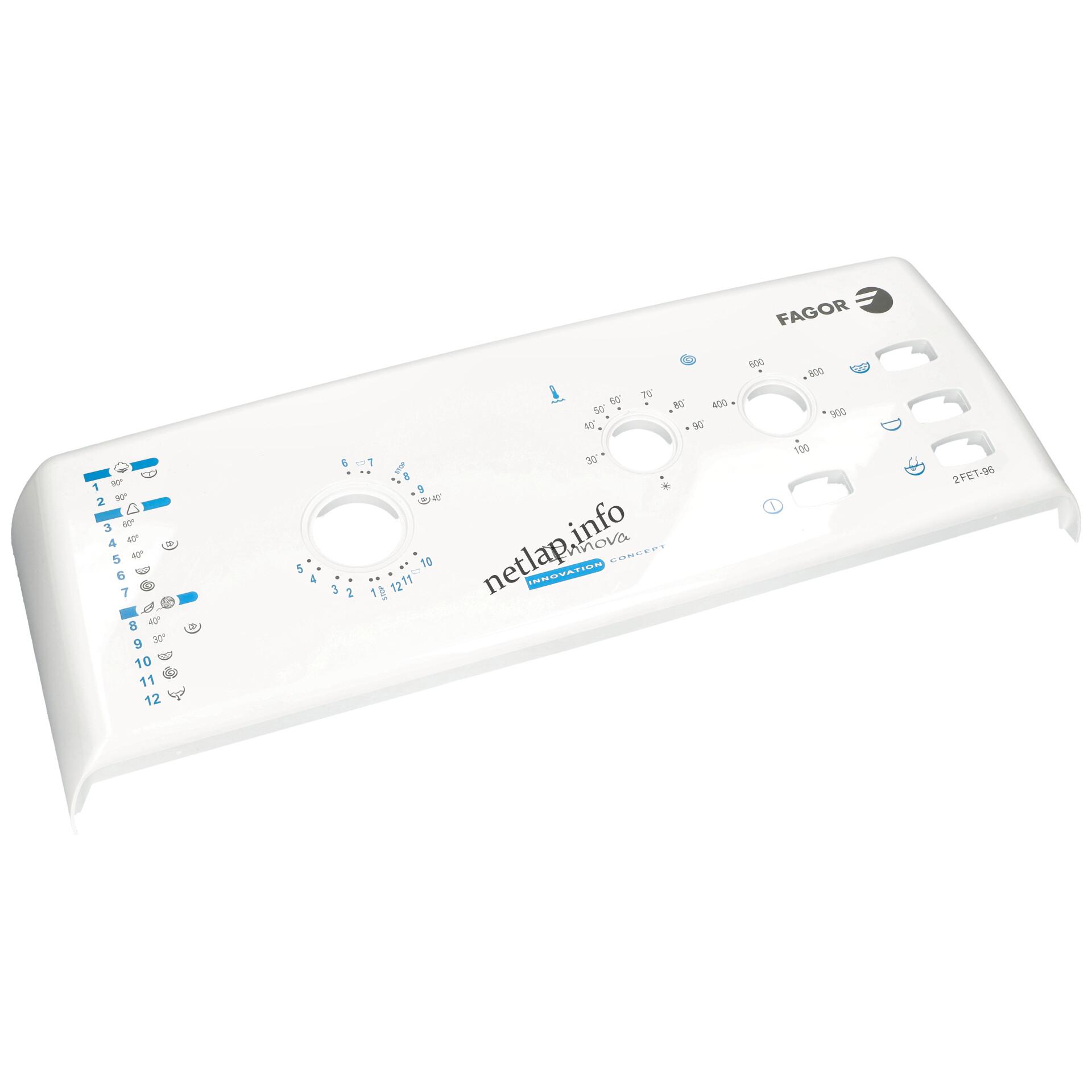 Fagor Innova mosógép kezelő előlappanel 900 fordulat LB52X0937 Fagor Innova mosógép kezelő előlappanel 900 fordulat LB52X0937