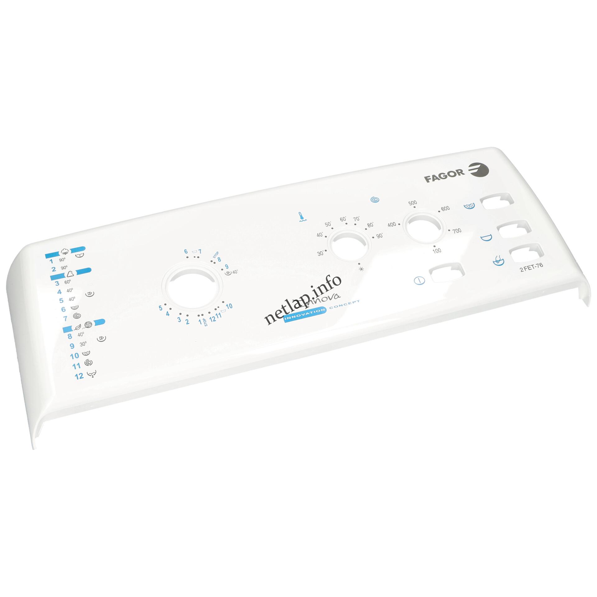 Fagor Innova mosógép kezelő előlappanel 700 fordulat LB52X0939 Fagor Innova mosógép kezelő előlappanel 700 fordulat LB52X0939