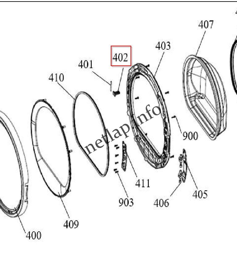 Akai Bellavita Matsui Sharp szárítógép ajtórögzítő horog ASC/DC/KDGCB/MCD - Image 2