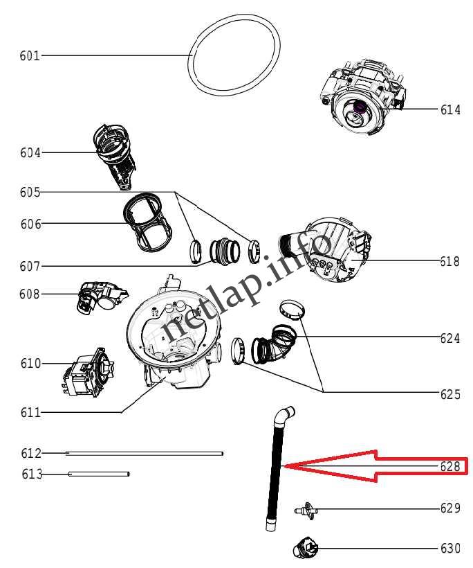 Gorenje Mora mosogatógép belső cső 557081 Gorenje Mora mosogatógép belső cső 557081 - Image 5