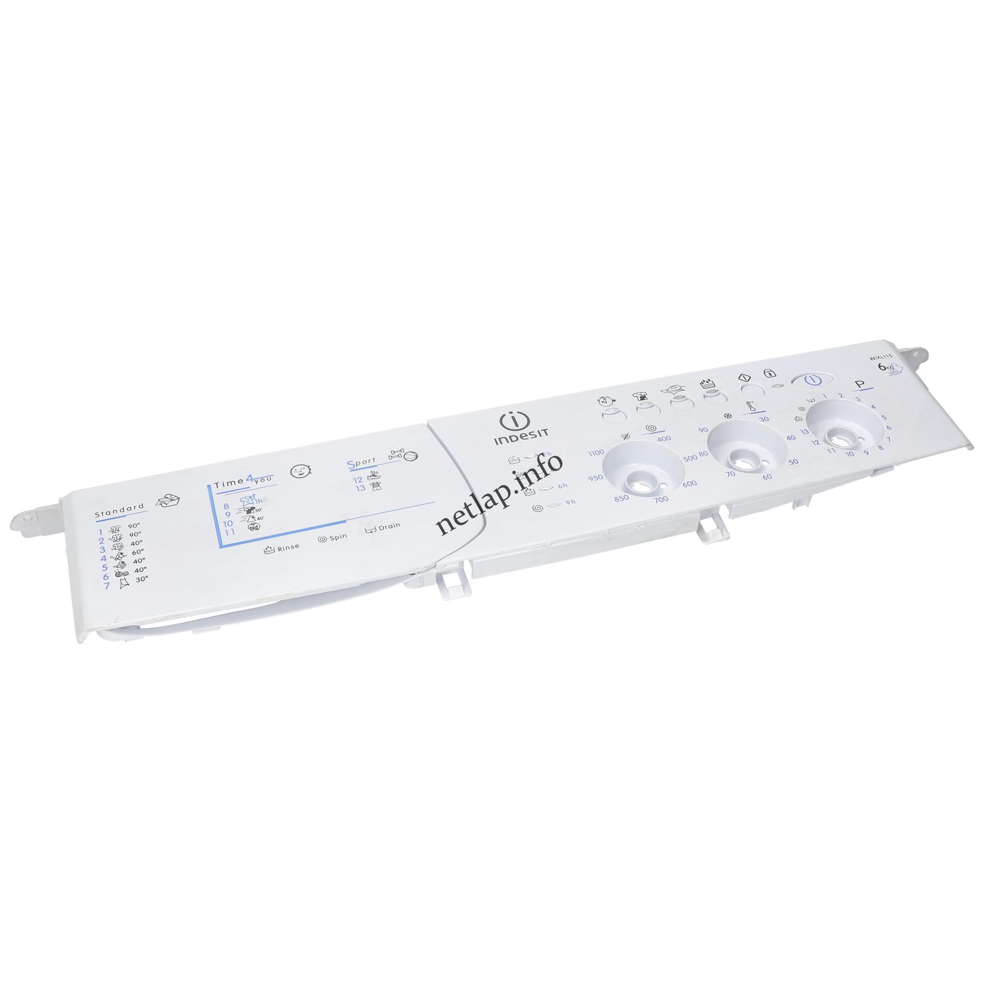 Indesit mosógép előlap C00117061 Indesit mosógép előlap C00117061