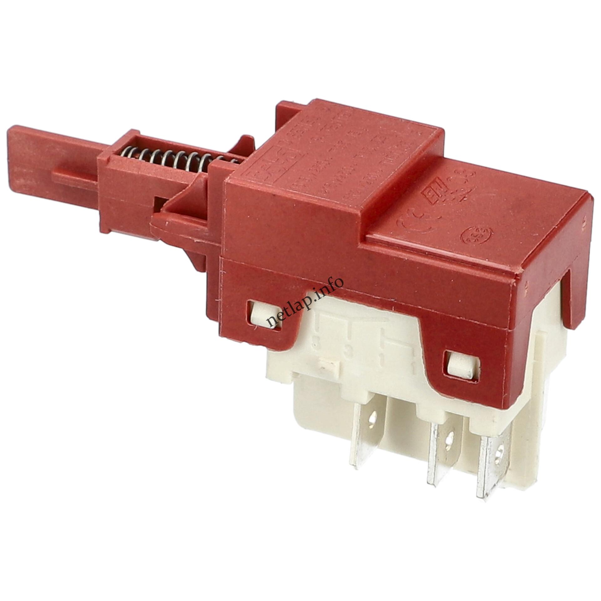 Electrolux mosogatógép nyomókapcsoló 6 érintkezős 1520646009 Electrolux mosogatógép nyomókapcsoló 6 érintkezős 1520646009
