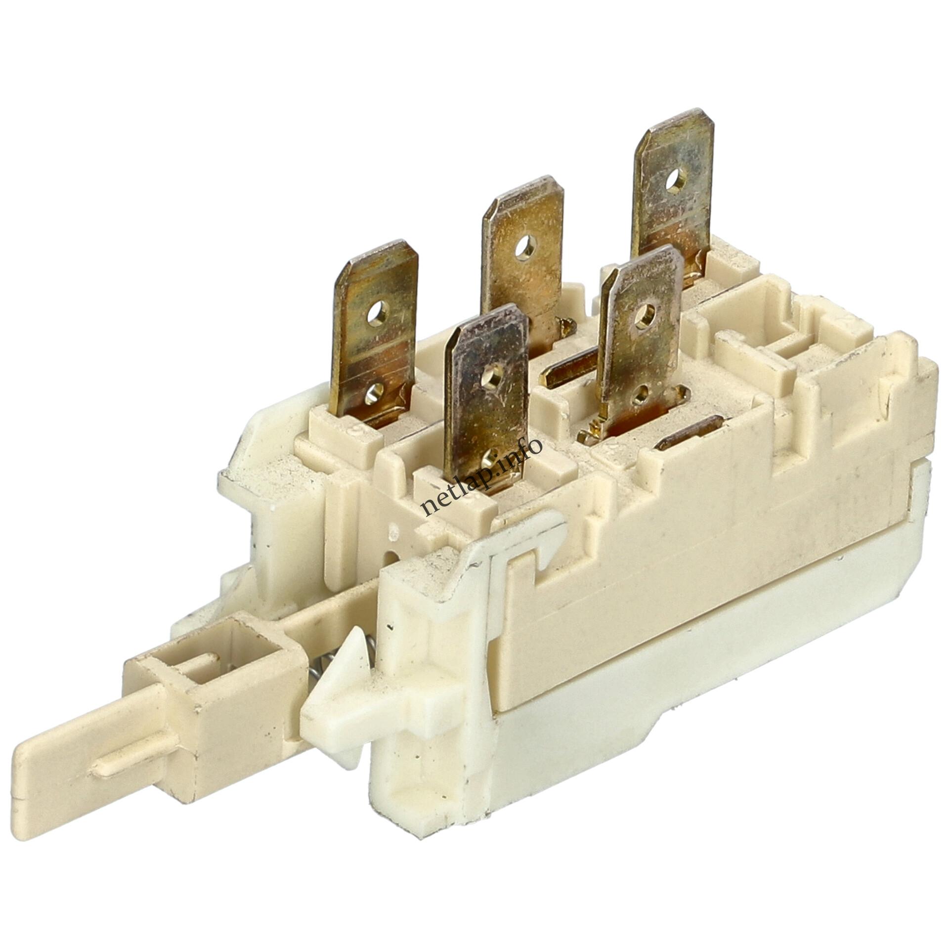 Fagor Whirlpool nyomókapcsoló 5 érintkezős Fagor Whirlpool nyomókapcsoló 5 érintkezős