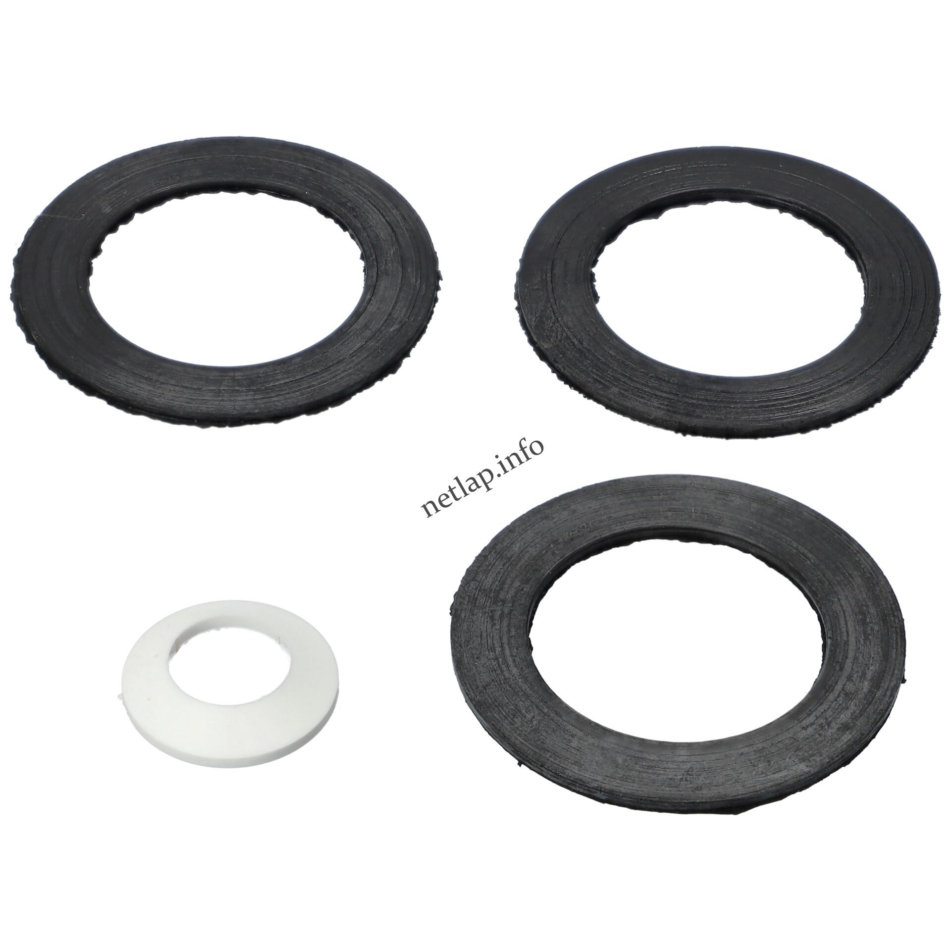 Hajdu 303 keverőtárcsás mosógép tömítés fekete csomagolt = 3 fekete tömítés + 1 fehér csúszógyűrű Hajdu 303 keverőtárcsás mosógép tömítés fekete csomagolt = 3 fekete tömítés + 1 fehér csúszógyűrű