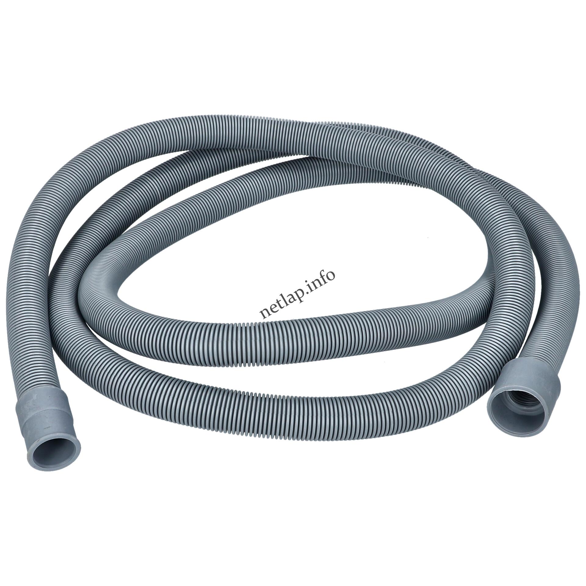 Mosógép 2,5 m kifolyócső 30/22 mm 180° univerzális Mosógép 2,5 m kifolyócső 30/22 mm 180° univerzális