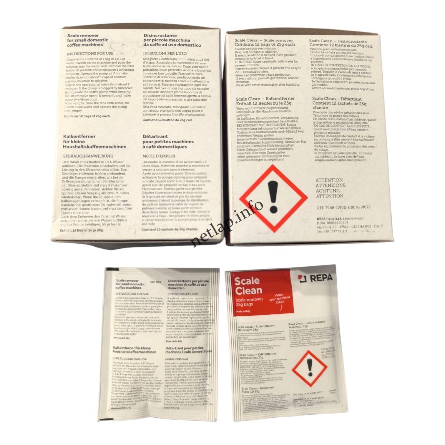 REPA kávéfőző kávégép univerzális vízkőoldó tisztító por 12db REPA kávéfőző kávégép univerzális vízkőoldó tisztító por 12db - Image 3