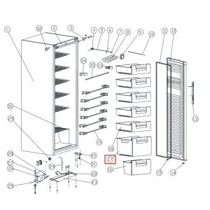 Haier fagyasztószekrény legnagyobb középső fiók 49069393