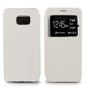 Galaxy S6 Edge+ S-View fehér oldalra nyíló flipes tok
