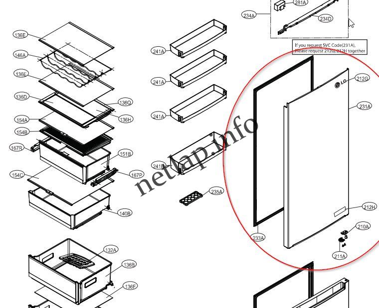 LG hűtőgép normál térhez külső ajtó GBB/GWB - Image 2
