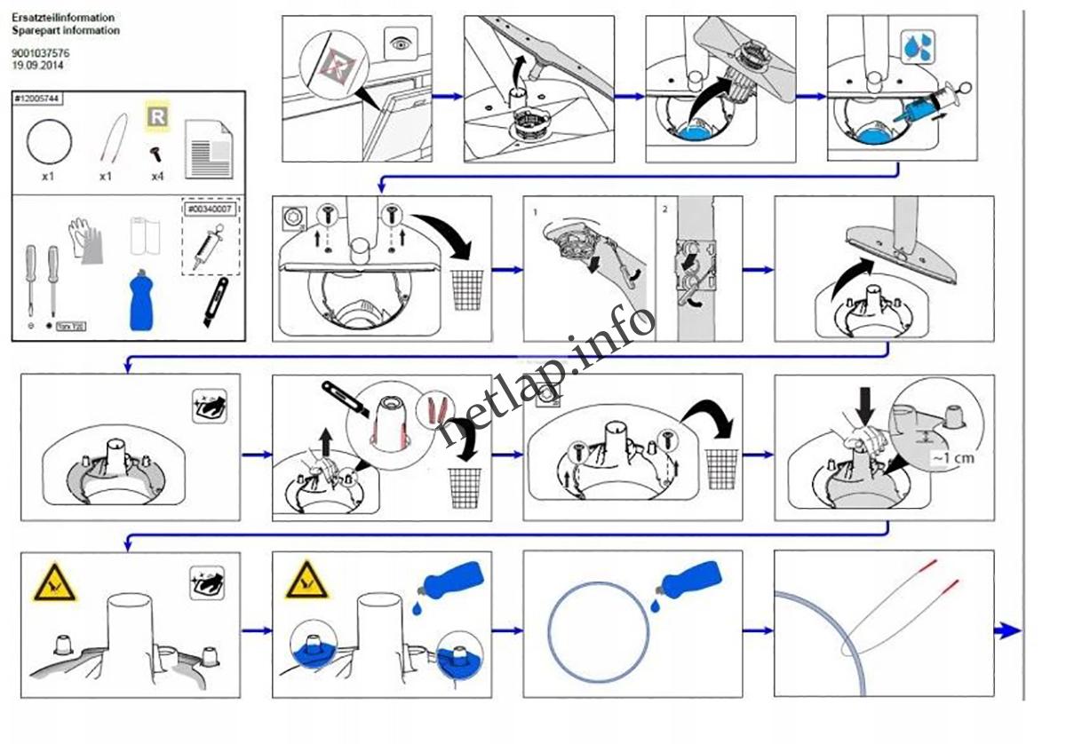 Bosch Siemens mosogatógép szivattyú tartály tömítés javító szett SBV/SGV/SN/SX - Image 2