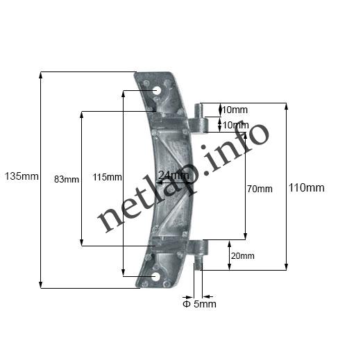 Bosch Constructa Siemens mosógép ajtózsanér CWF/WAB/WM - Image 2