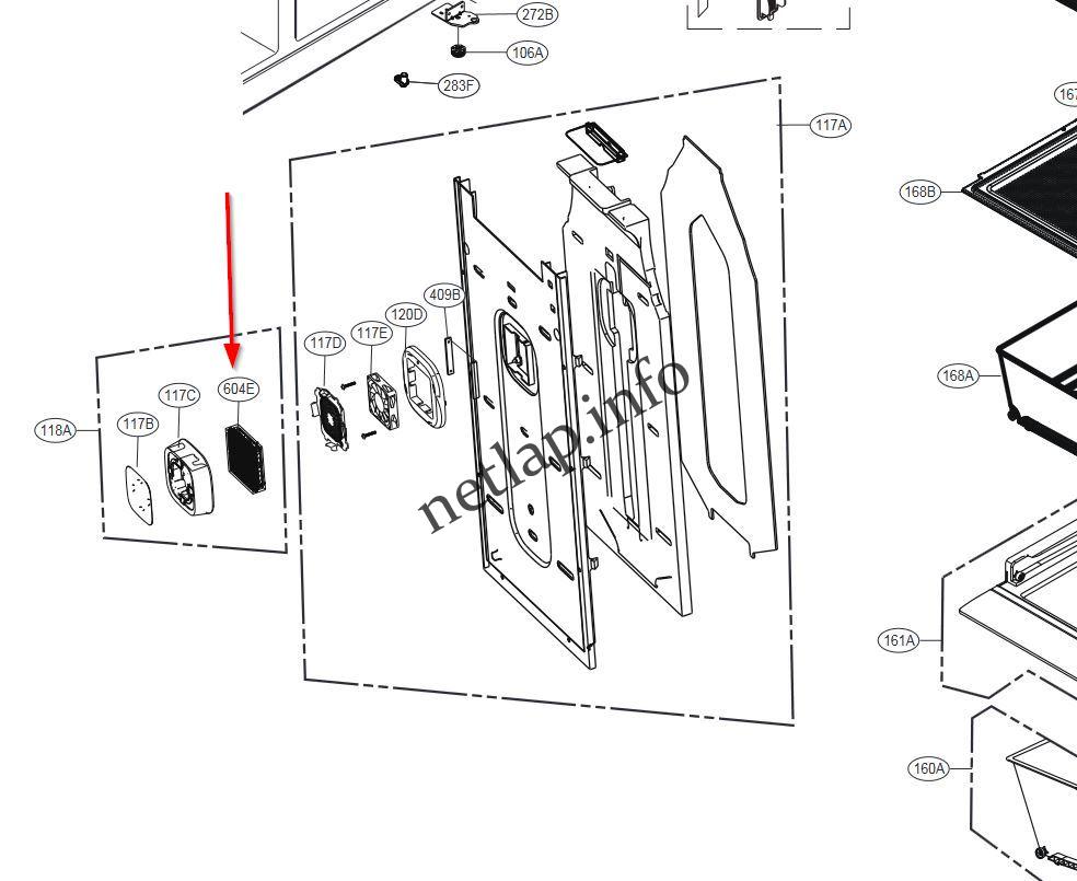 LG hűtőgép levegőszűrő GCJ/GCM/GM/GR/GSX/GW/LFX - Image 3