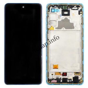 Samsung Galaxy A72 LCD kijelző érintőképernyővel, gyári, kék