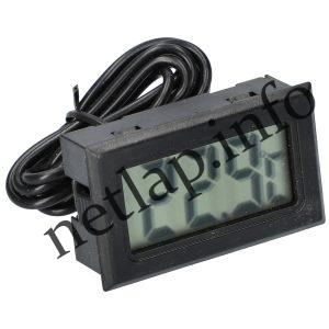 Hőmérő digitális elemes 50 és +70 fekete egyszerű tpm10 sz.: 46mm m.: 26mm mélység: 13mm UHM0142