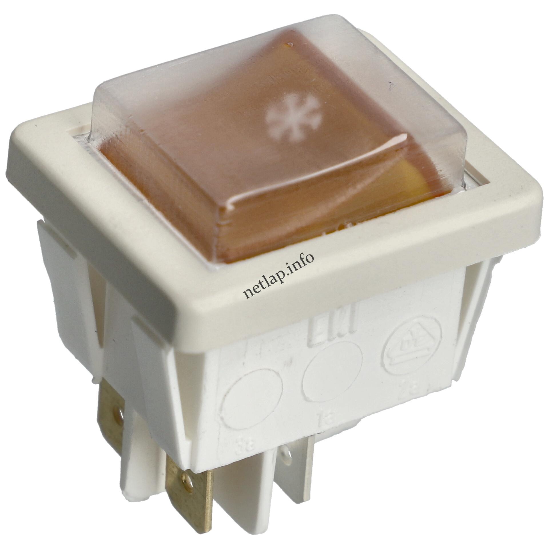 Hűtőgép 16a 36x29 31x21 mm billenőkapcsoló sárga nagy szögletes univerzális KB Hűtőgép 16a 36x29 31x21 mm billenőkapcsoló sárga nagy szögletes univerzális KB