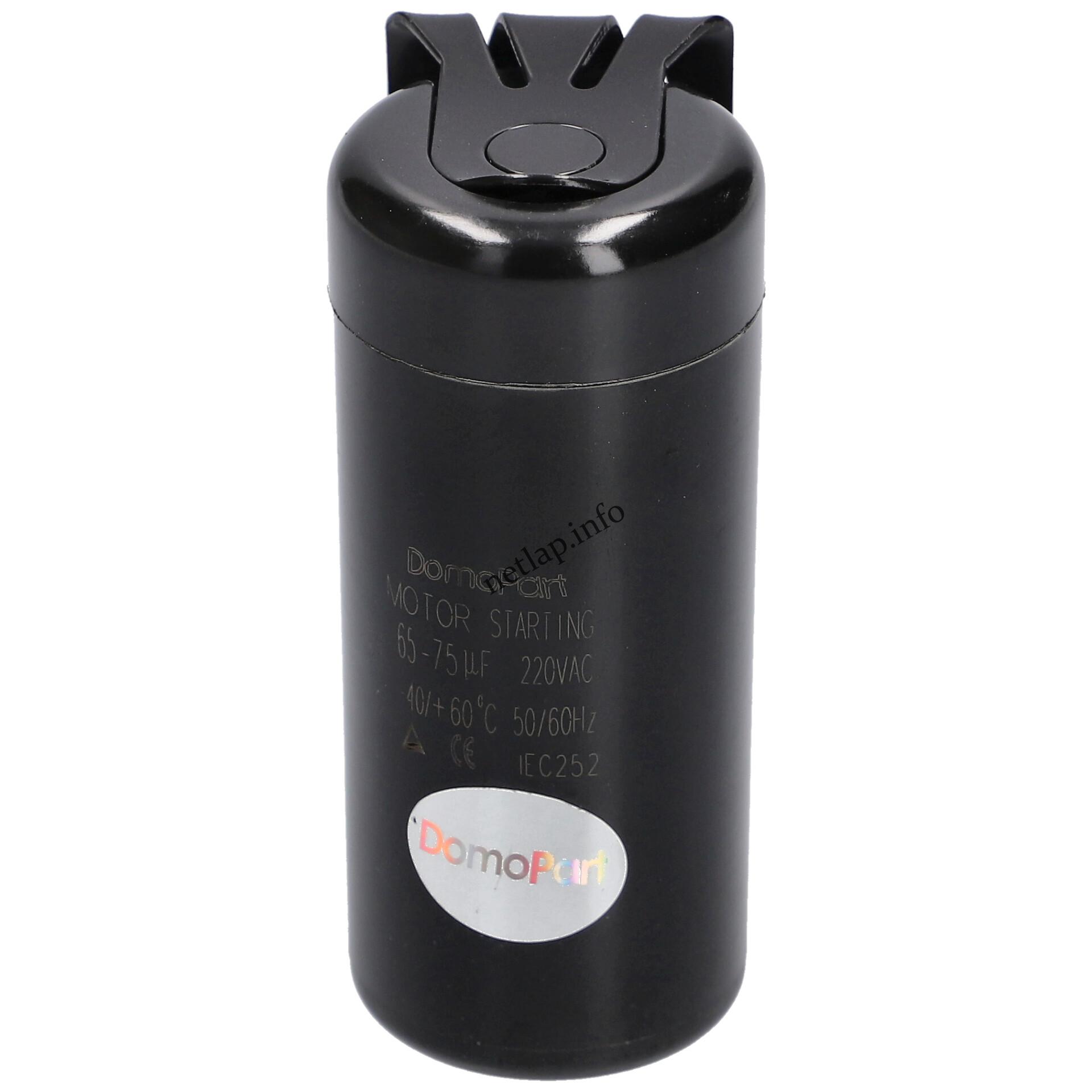 65 75 UF 220v kondenzátor motor indító fémházas univerzális 65 75 UF 220v kondenzátor motor indító fémházas univerzális