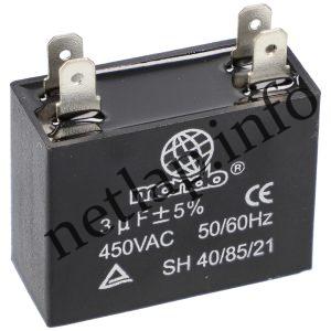 3 UF 450V kondenzátor sarus téglatest univerzális