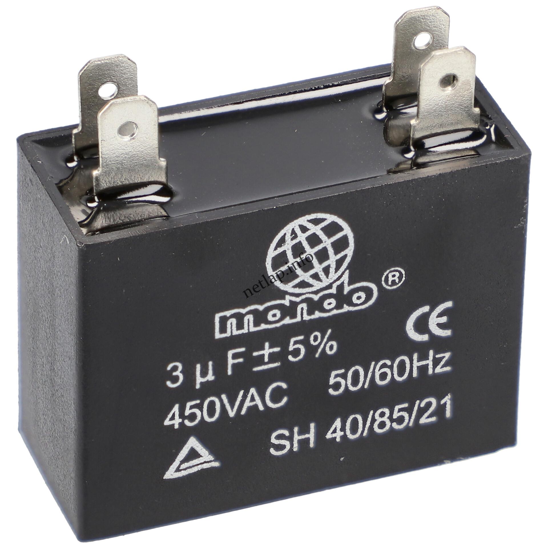 3 UF 450V kondenzátor sarus téglatest univerzális 3 UF 450V kondenzátor sarus téglatest univerzális