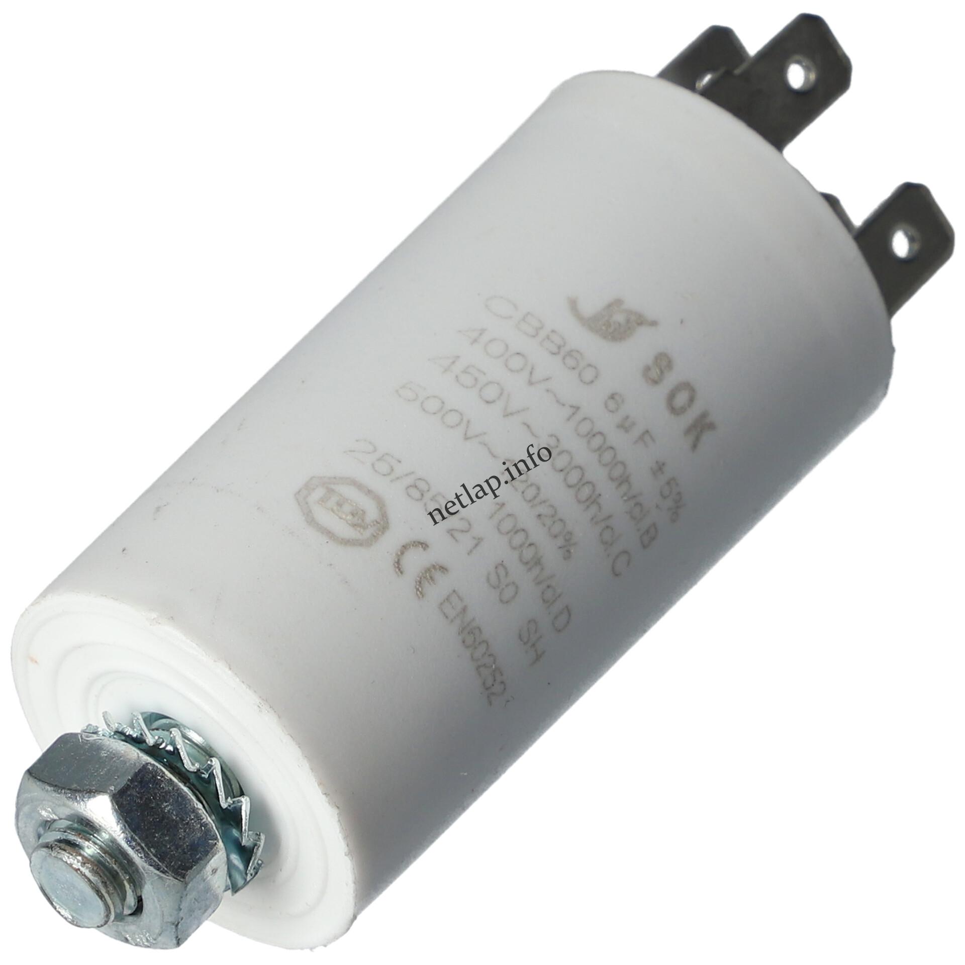 6 UF 500v kondenzátor sarus univerzális 50269056003 6 UF 500v kondenzátor sarus univerzális 50269056003