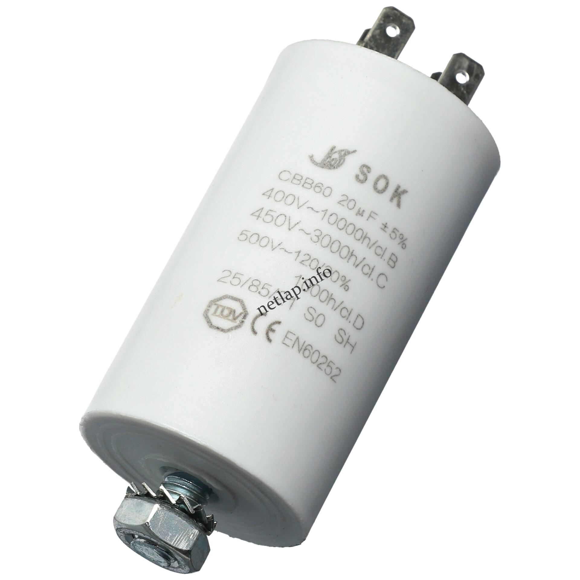 20 UF 500v kondenzátor sarus univerzális 50246553007 20 UF 500v kondenzátor sarus univerzális 50246553007