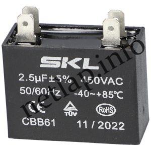 2 5 UF 450V kondenzátor sarus téglatest univerzális