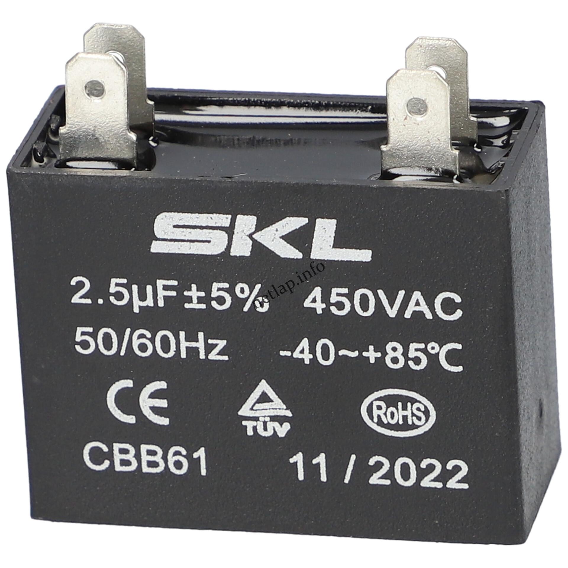 2 5 UF 450V kondenzátor sarus téglatest univerzális 2 5 UF 450V kondenzátor sarus téglatest univerzális