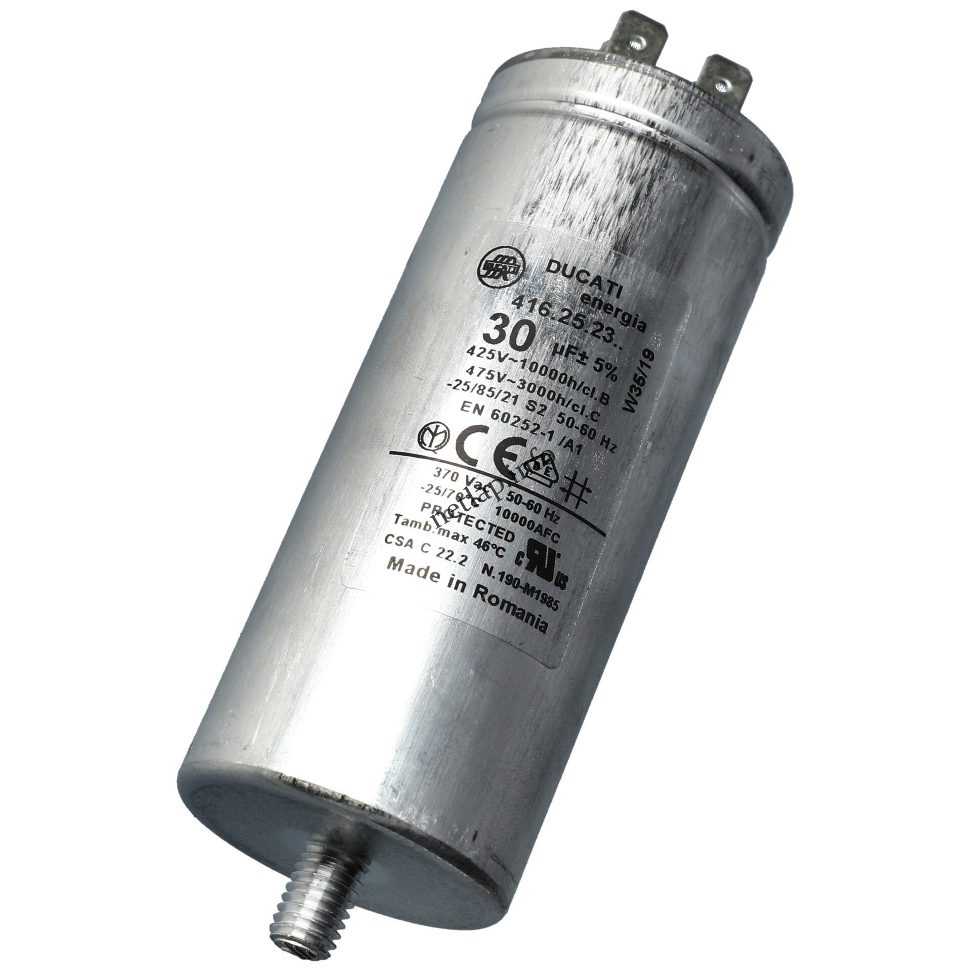 Klíma 30 UF 475v kondenzátor sarus fémházas univerzális Klíma 30 UF 475v kondenzátor sarus fémházas univerzális