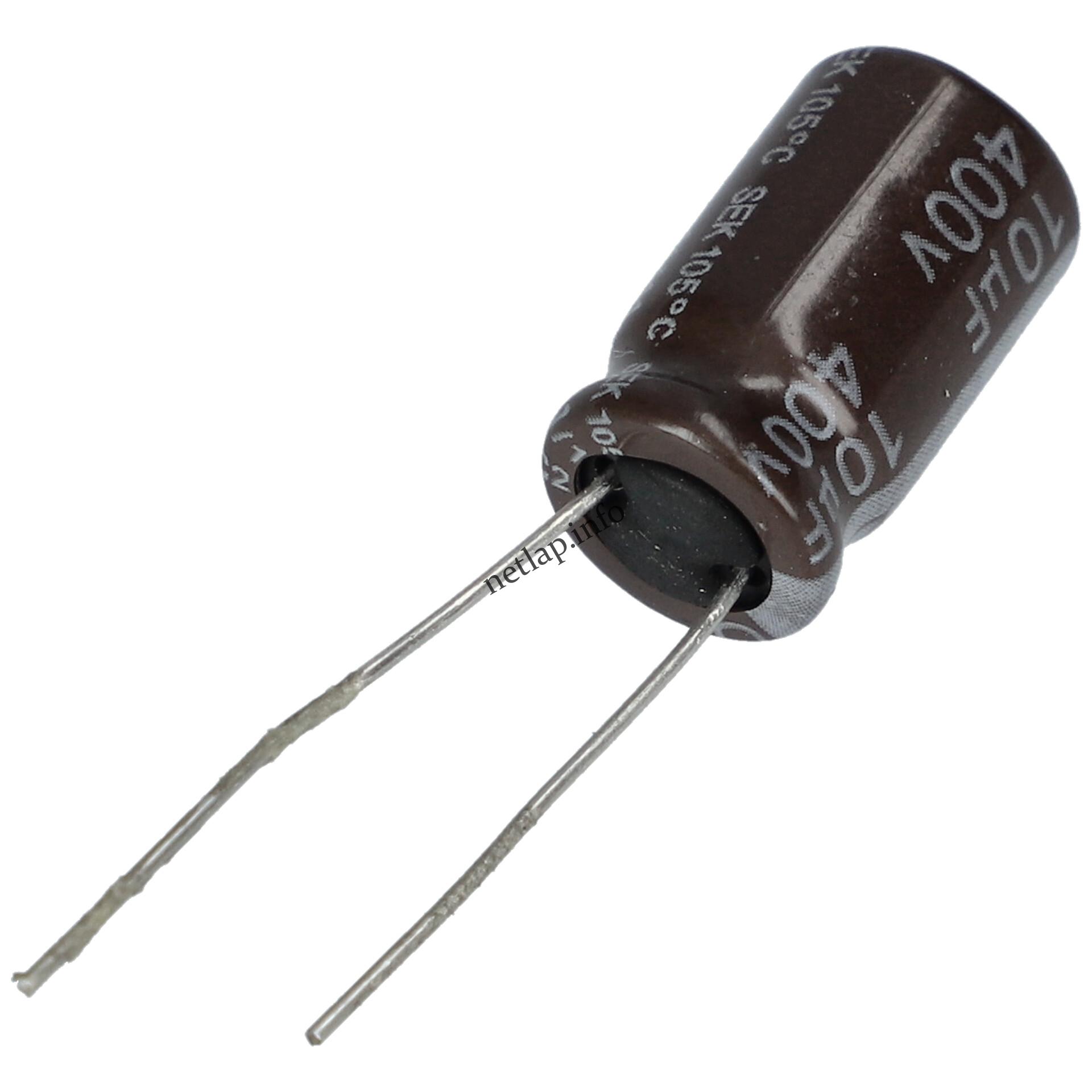 10 UF 400v kondenzátor furatszerelt univerzális mini híradástechnika 10 UF 400v kondenzátor furatszerelt univerzális mini híradástechnika