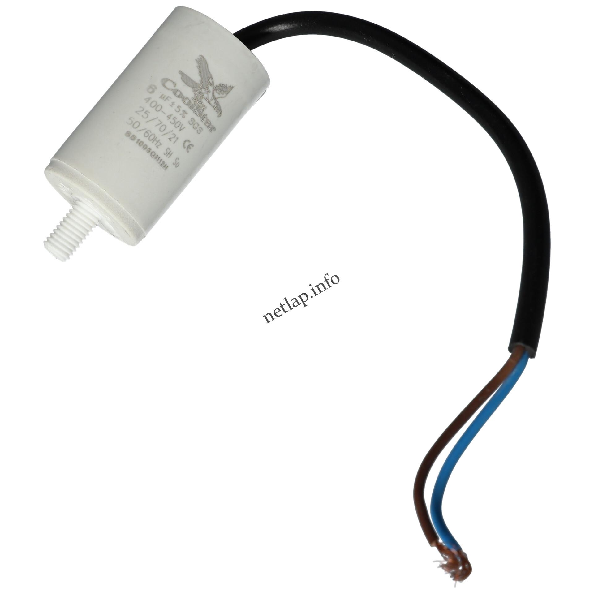 6 UF 500v kondenzátor vezetékes univerzális 6 UF 500v kondenzátor vezetékes univerzális