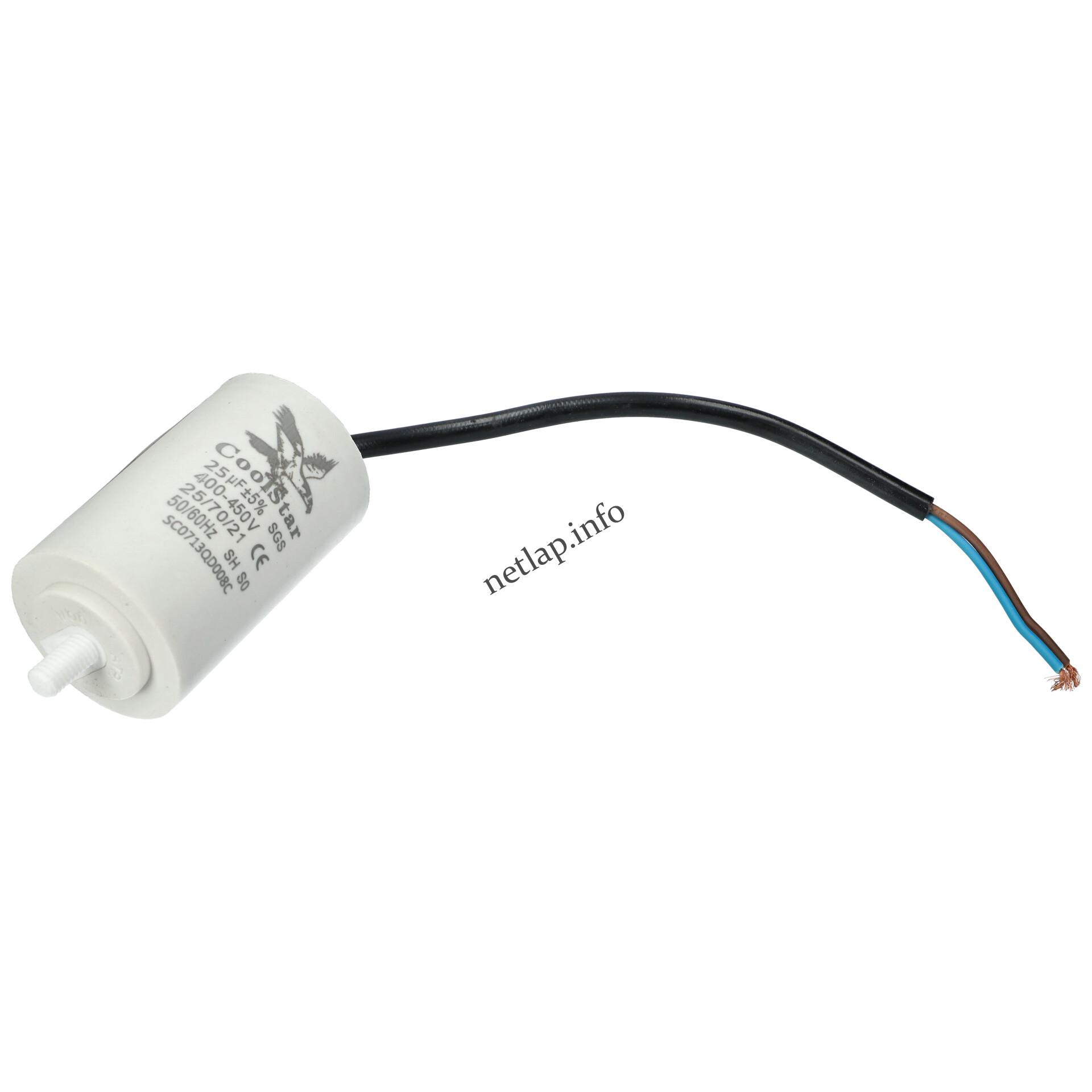 25 UF 500v kondenzátor vezetékes univerzális 25 UF 500v kondenzátor vezetékes univerzális