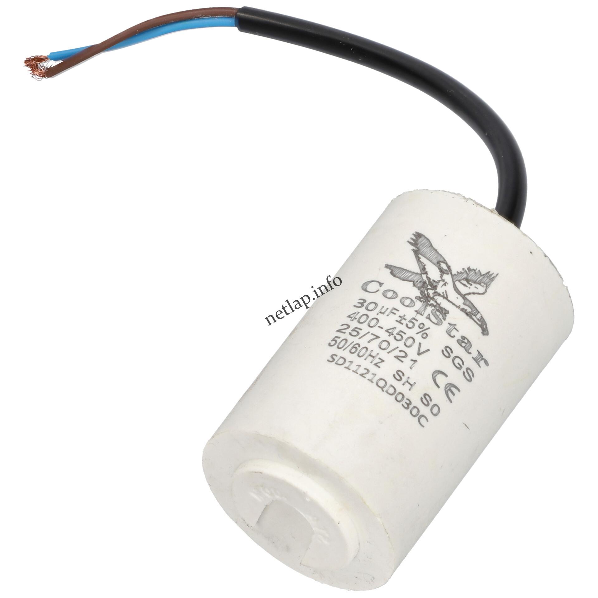 30 UF 450V kondenzátor vezetékes univerzális 30 UF 450V kondenzátor vezetékes univerzális