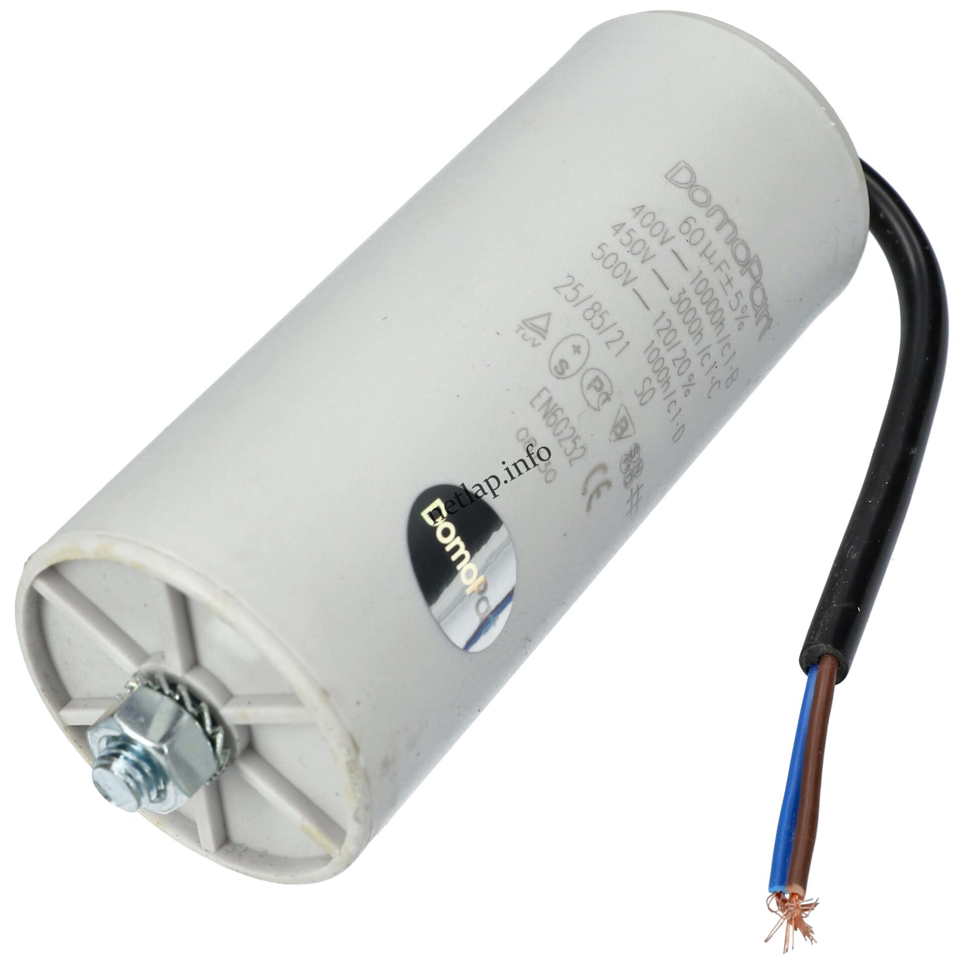 60 UF 500v kondenzátor vezetékes univerzális 60 UF 500v kondenzátor vezetékes univerzális