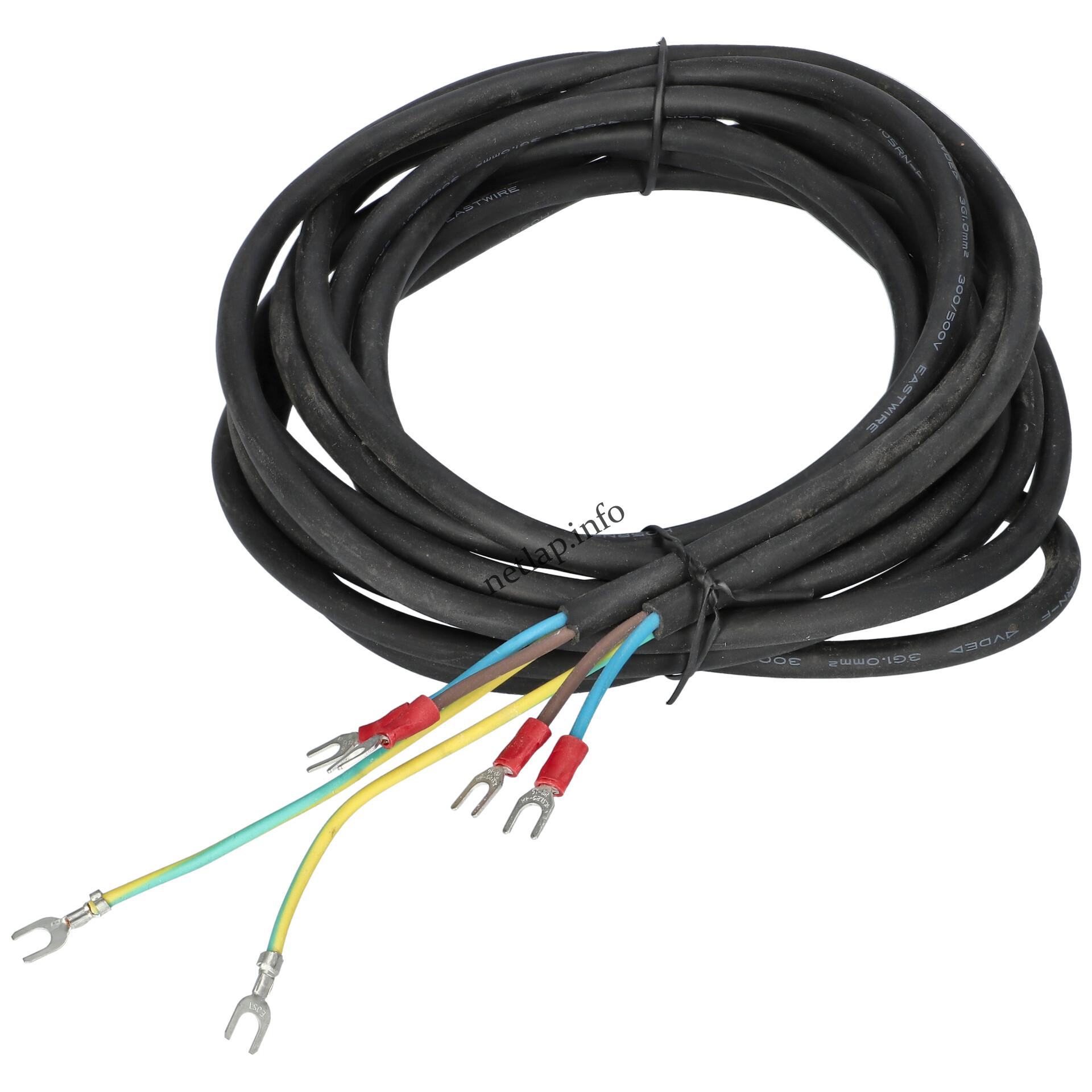 Mosógép hálózati kábel univerzális 3x1mm 5m Mosógép hálózati kábel univerzális 3x1mm 5m