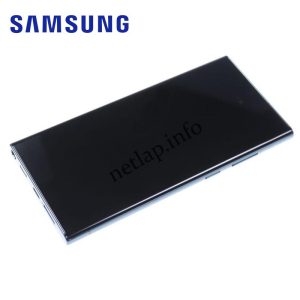 Samsung Galaxy S22 Ultra 5G LCD kijelző érintőképernyővel, gyári, égkék