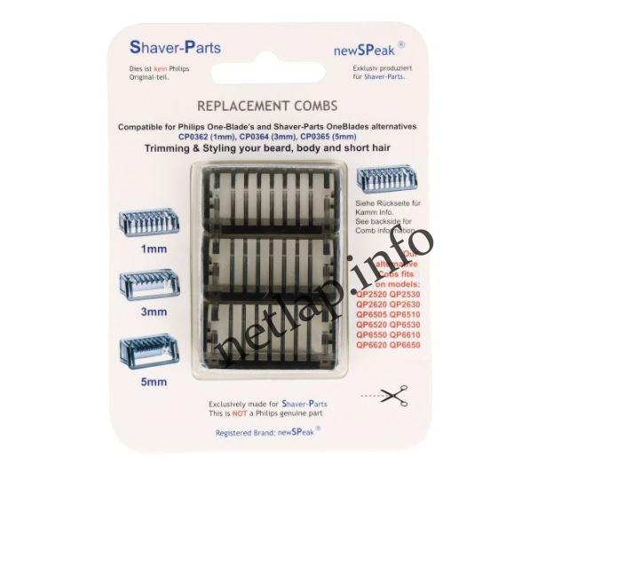 Philips OneBlade testszőrnyíró vezetőfésű szett QP2520/QP2620/QP6550/QP6650