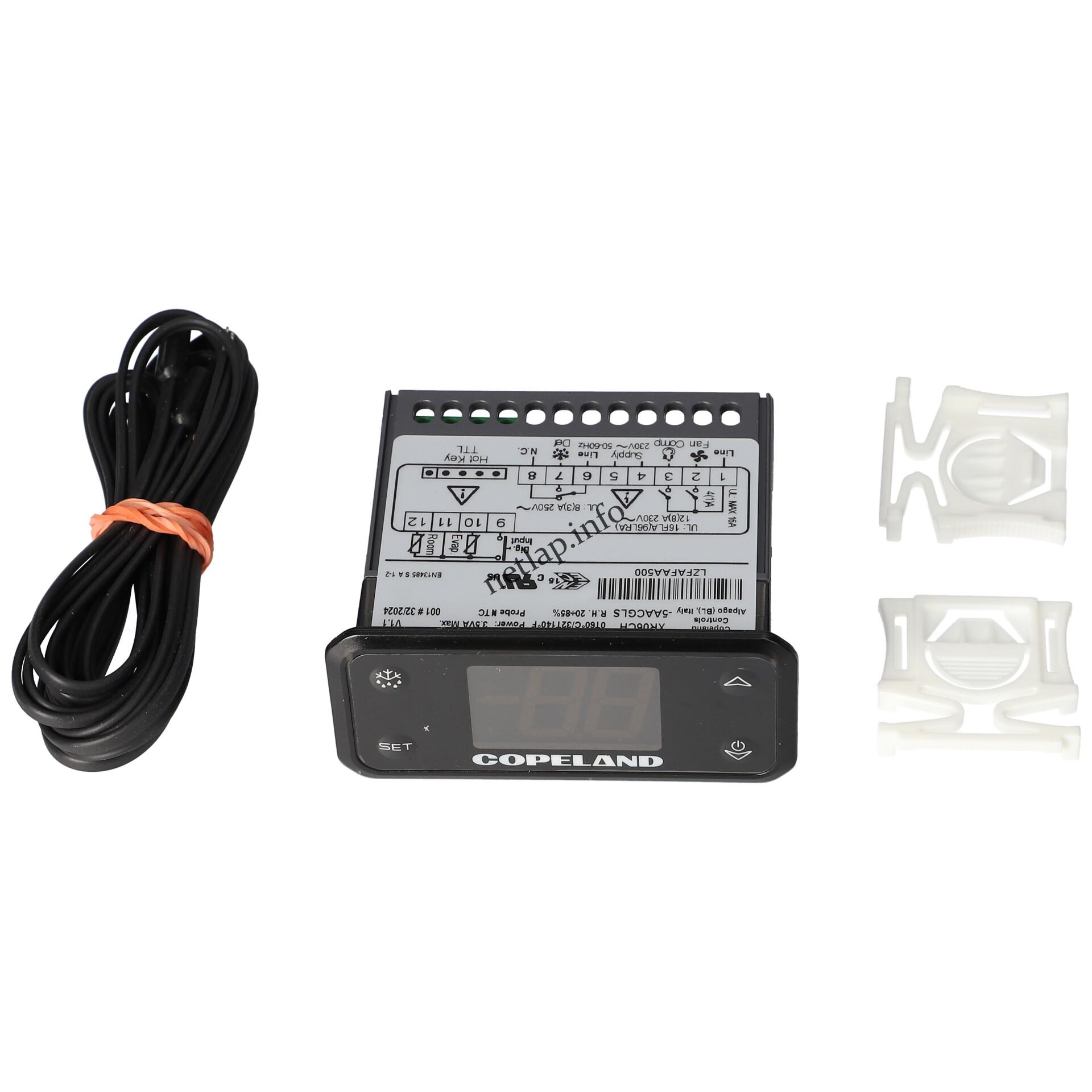 Hűtőszekrény digitális termosztát 30 és +70°c copeland dixell xr06cx 5n0c0 + szenzor 2db XR06CH Hűtőszekrény digitális termosztát 30 és +70°c copeland dixell xr06cx 5n0c0 + szenzor 2db XR06CH