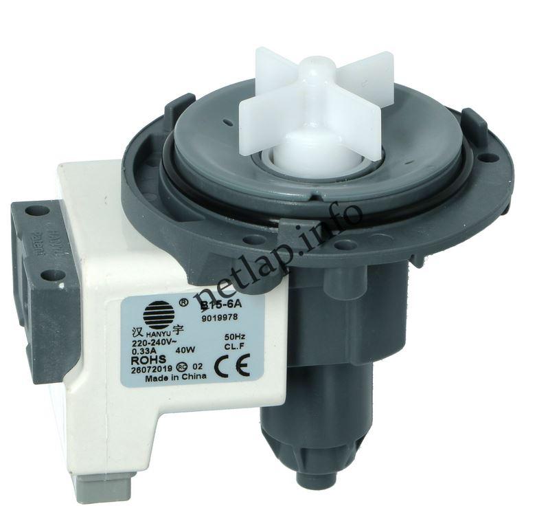 Univerzális Hanyu mosógép szivattyú, csavaros, lapos dugós