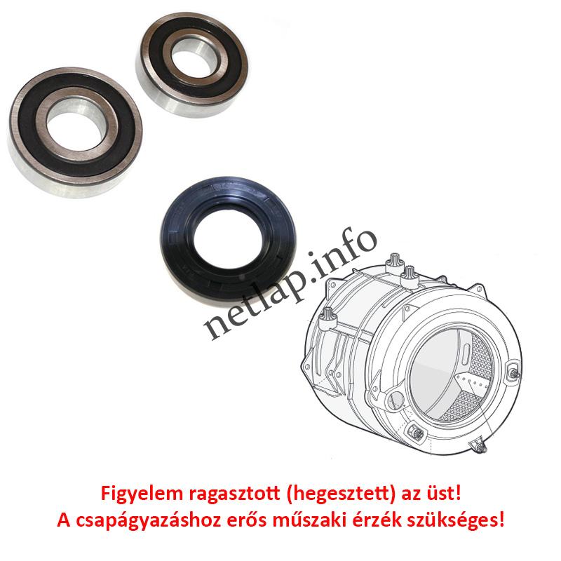 Ariston Indesit Whirlpool mosógép csapágy szimering szett ARSD/ARXSD/IWD/WISE/WISL/WISN