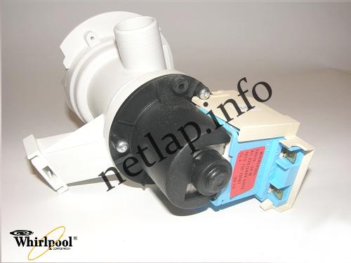 Whirlpool felültöltős mosógép szivattyú lapos sarus AWA/AWE/AWT - Image 2