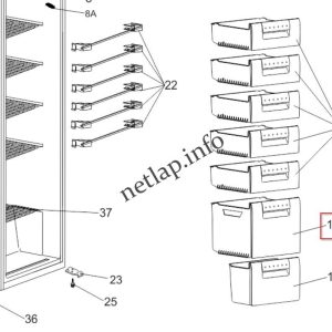 Gorenje F6171CW/CS fagyasztószekrény középső fiók