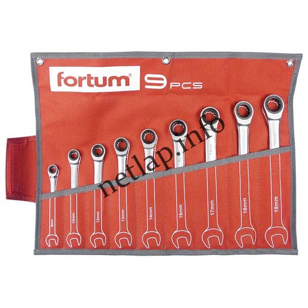 Csillag villás kulcs készlet racsnis 9db 8-19mm