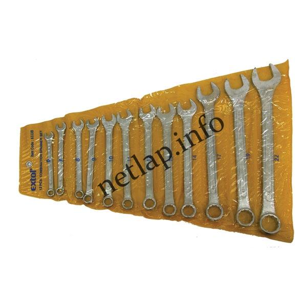 Csillag villás kulcs készlet szénacél 12db 6-22mm